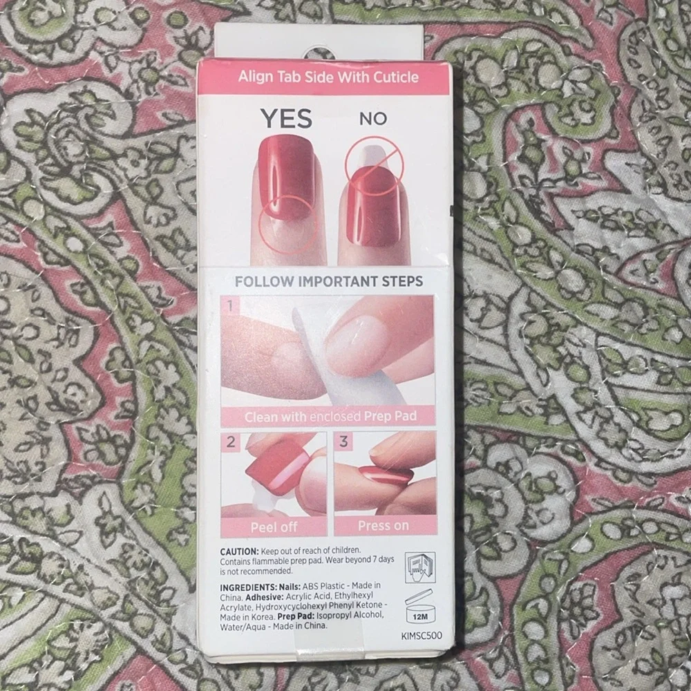 Bnib imPress Press-on nails, short length, 30 nails kit grey/marble color - Picture 3 of 6